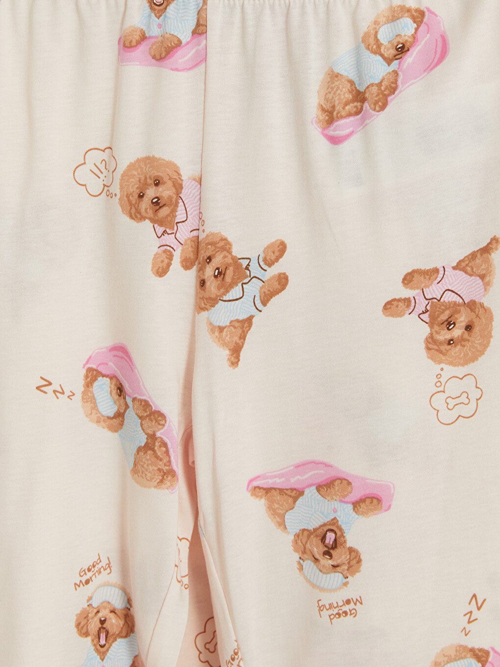 Pembe Bisiklet Yaka Kız Çocuk Pijama Takım-5