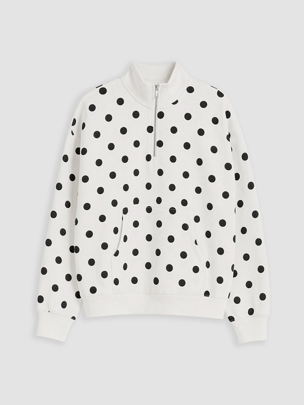 Polka Dot Oversize Women's Thick Sweatshirt-4