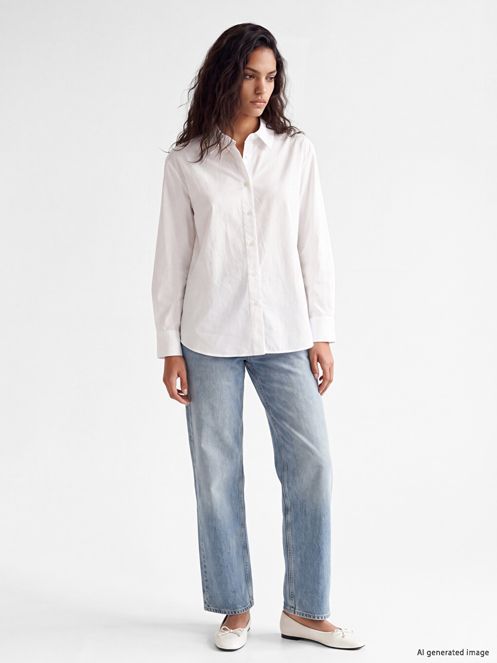 Oversize Poplin Women's Shirt-1