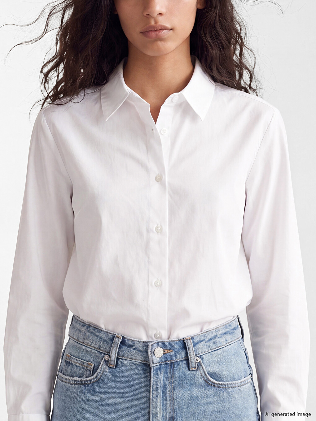 Oversize Poplin Women's Shirt-2