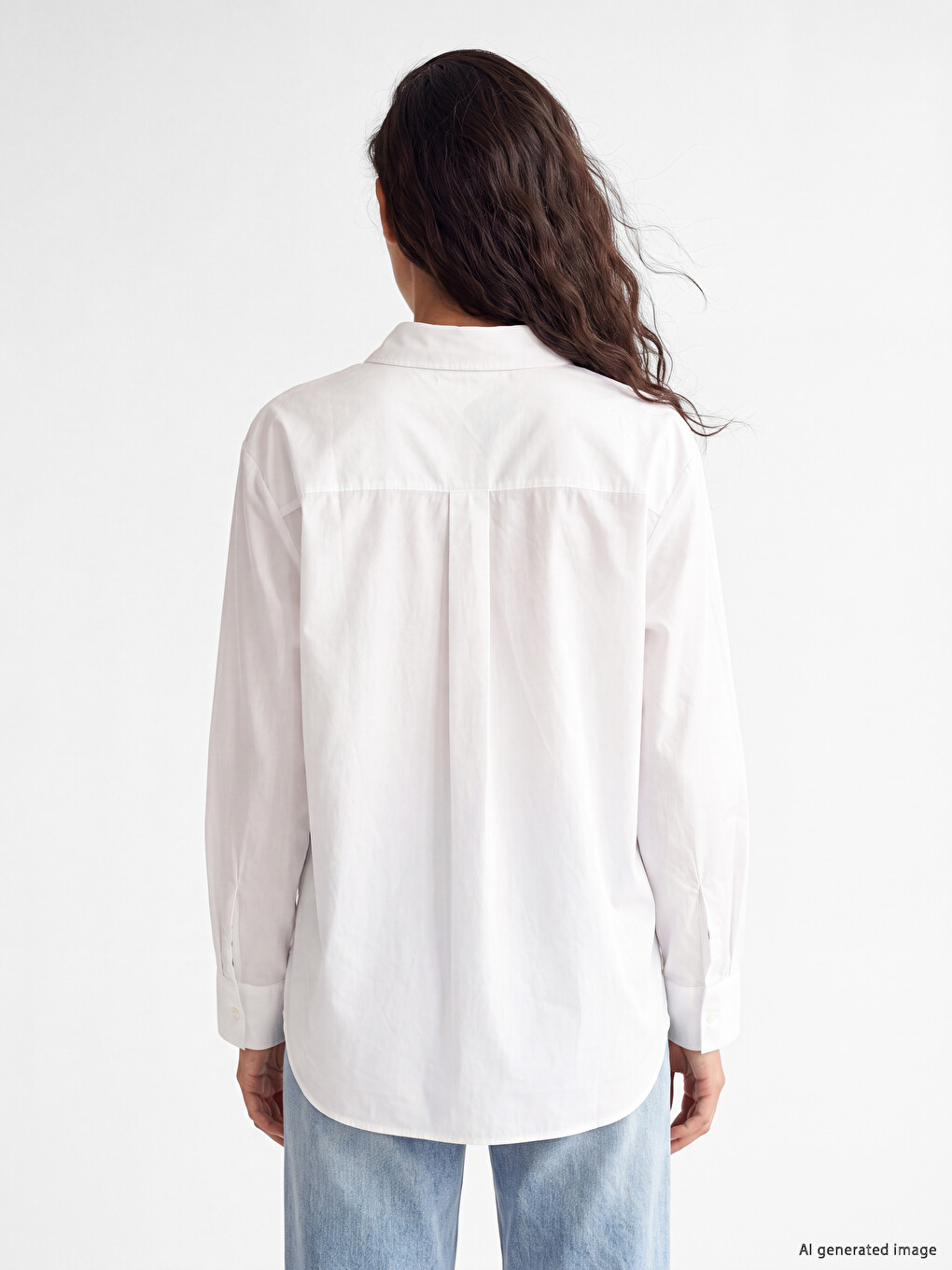 Oversize Poplin Women's Shirt-3