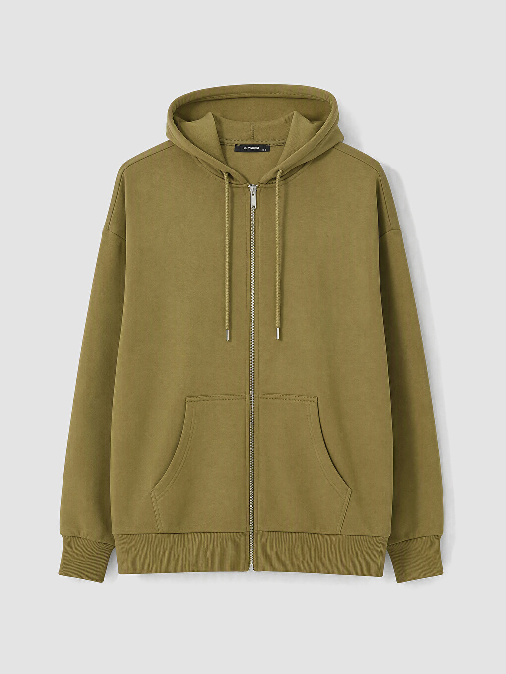 Woman Green Zip-up Sweatshirt