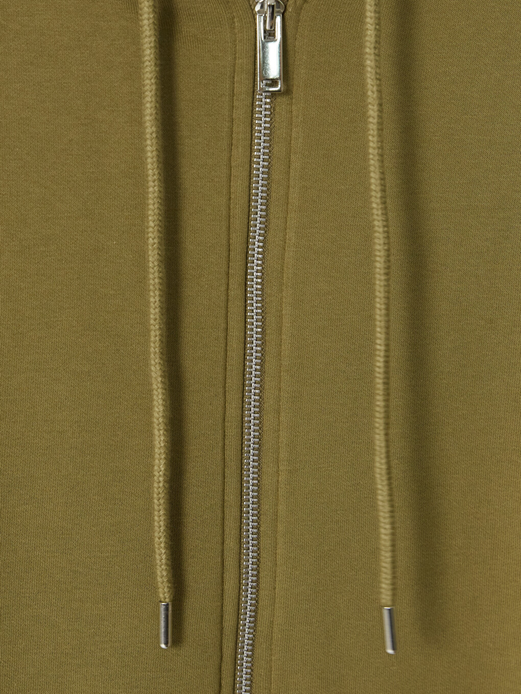 Woman Green Zip-up Sweatshirt-1