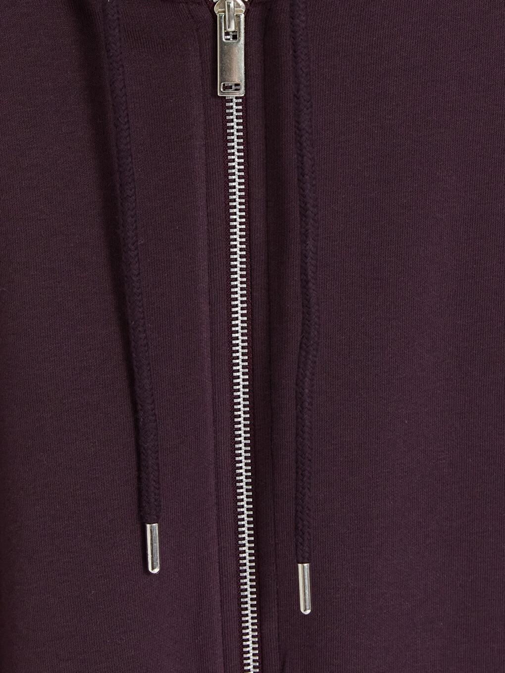 Mürdüm Kapüşonlu Kadın Kalın Fermuarlı Sweatshirt-5