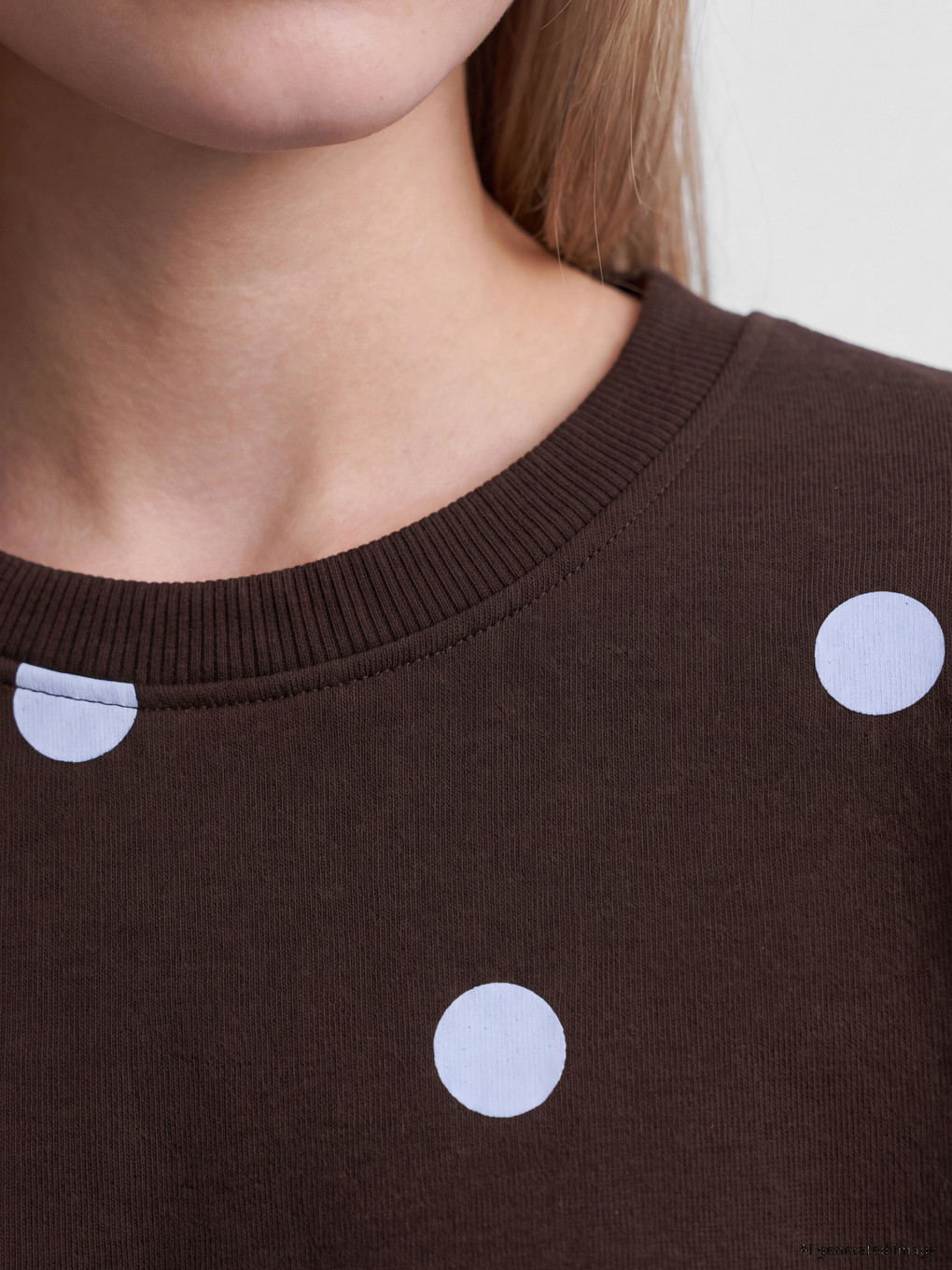 Polka Dot Oversize Women's Thick Sweatshirt-2