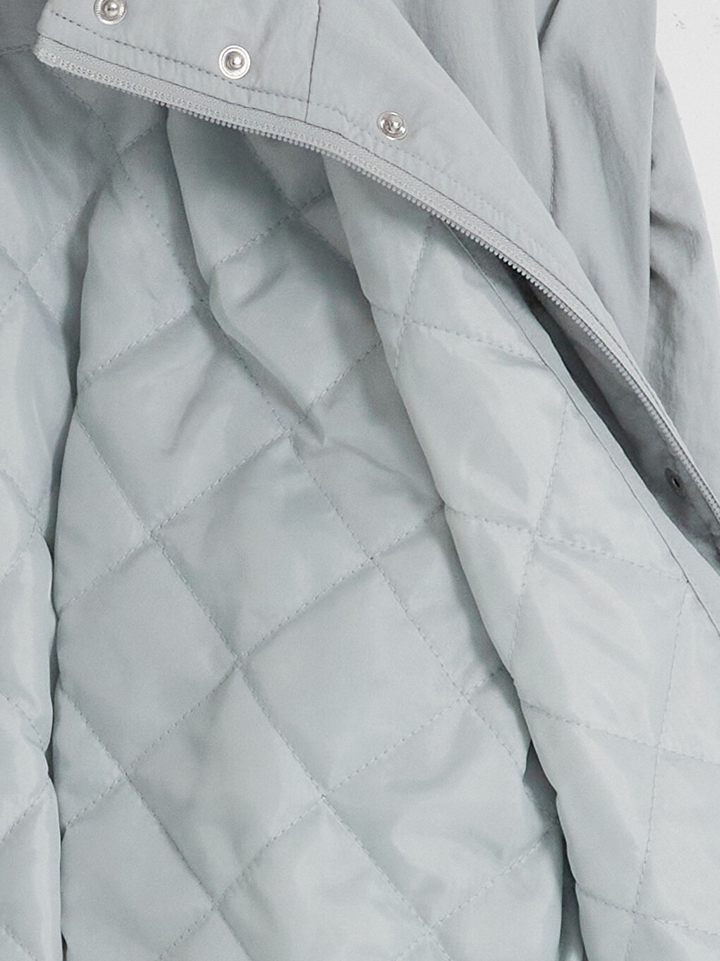 Mavi Dik Yaka Oversize Kadın Ceket-6