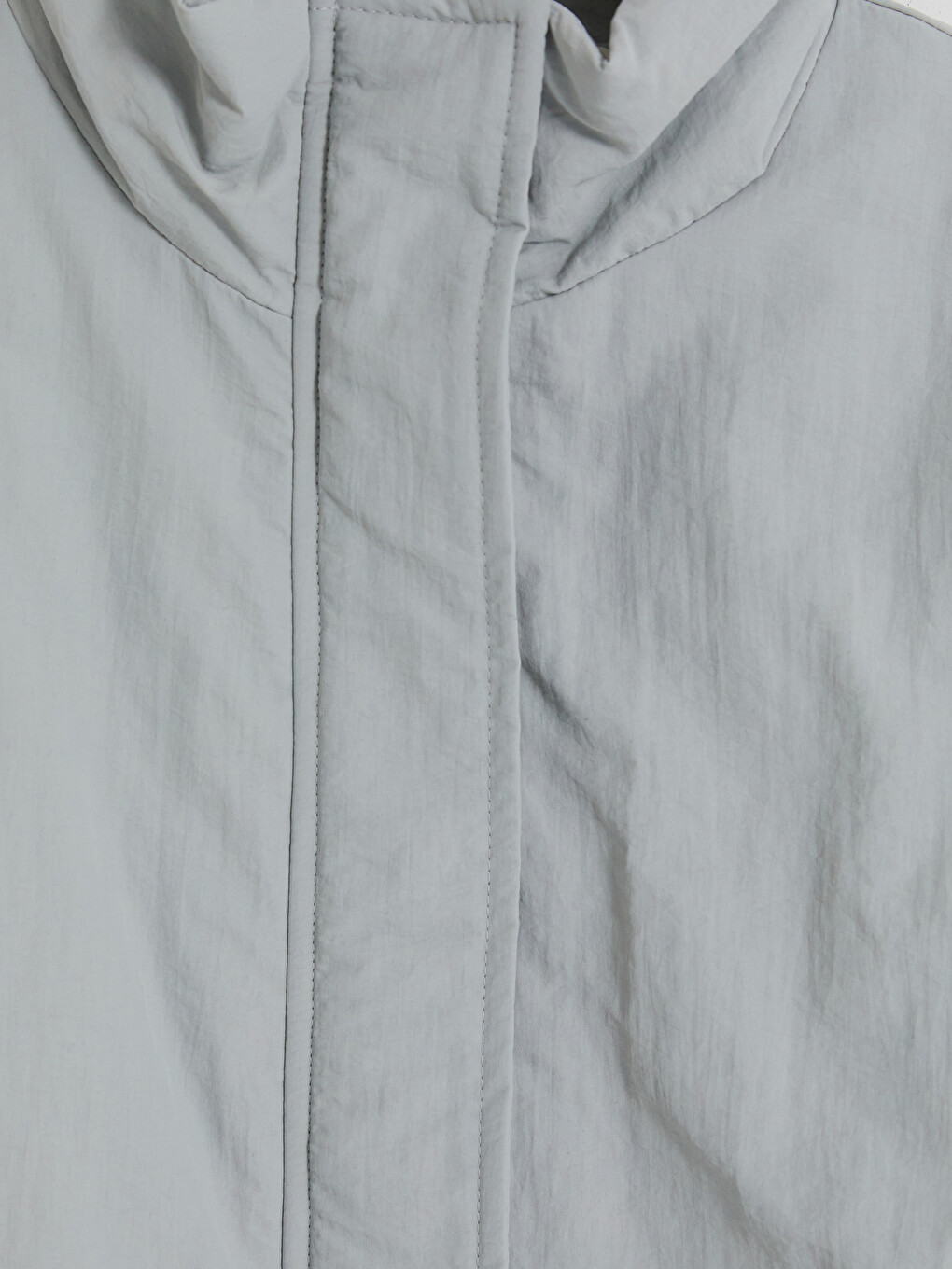 Mavi Dik Yaka Oversize Kadın Ceket-7