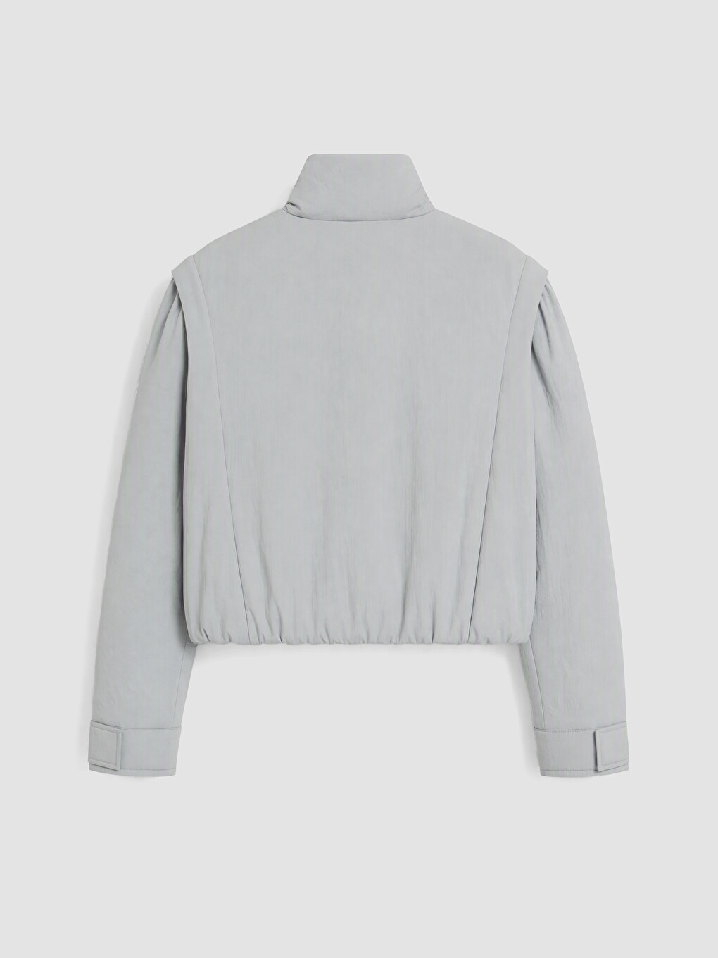 Mavi Dik Yaka Oversize Kadın Ceket-8