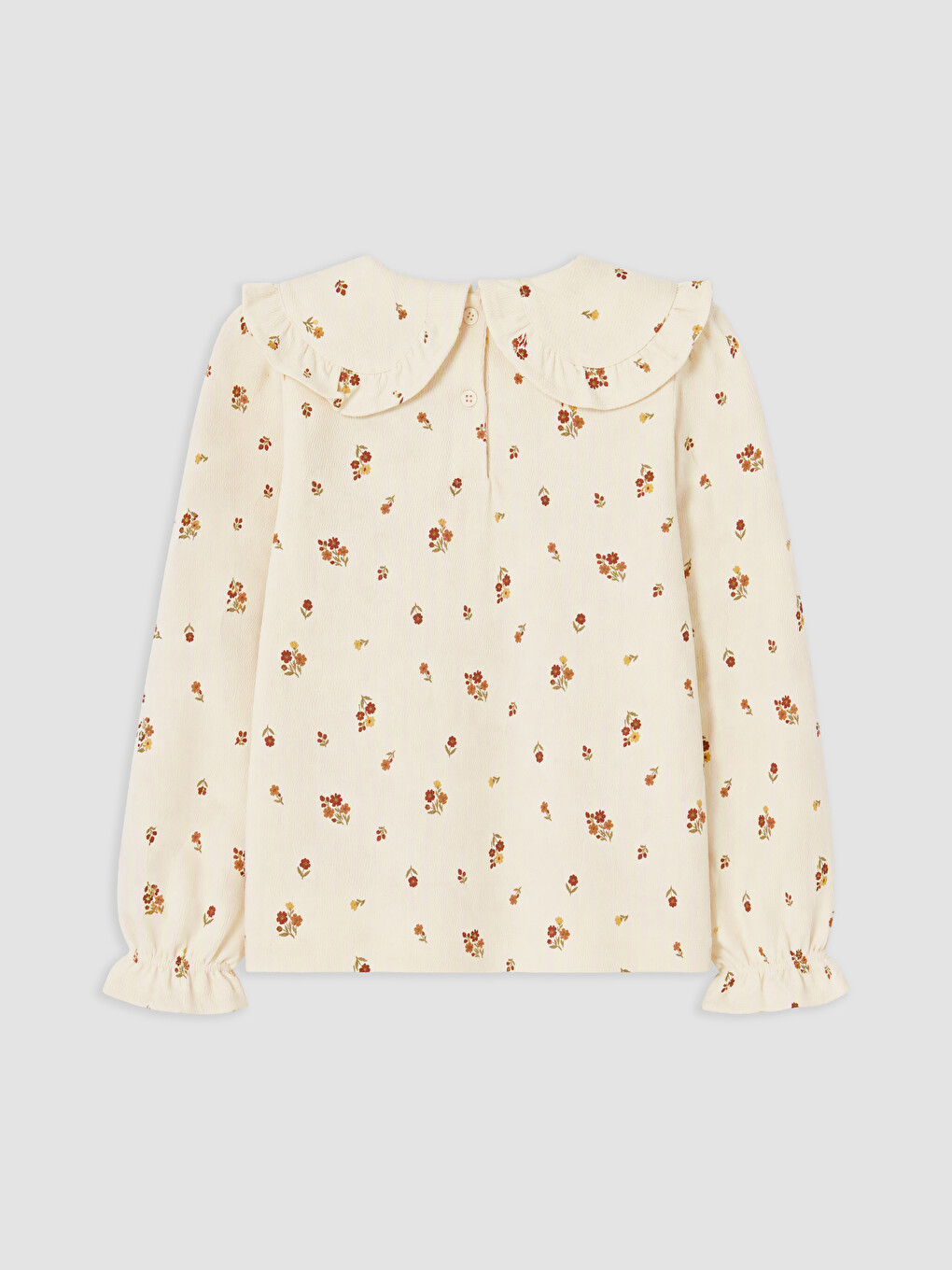Peter Pan Collar Floral Girls' T-shirt-1