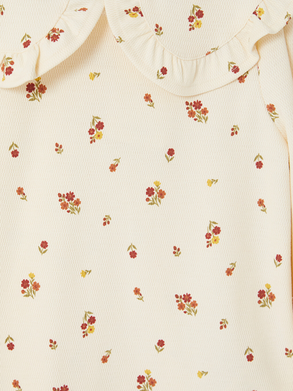 Peter Pan Collar Floral Girls' T-shirt-2