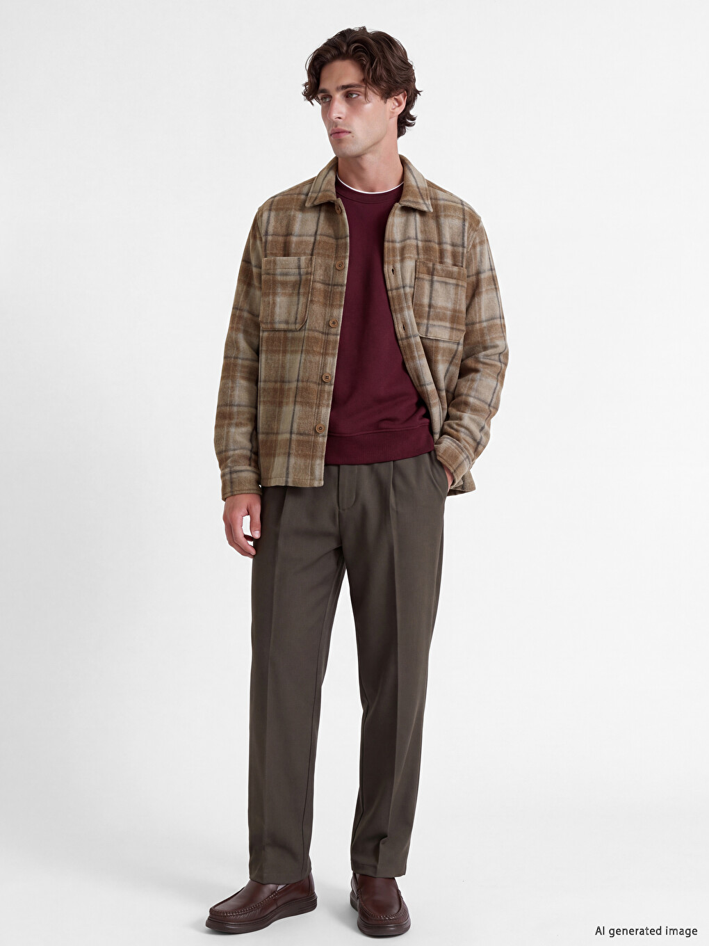 Relax Fit Plaid Men's Shirt Jacket-1