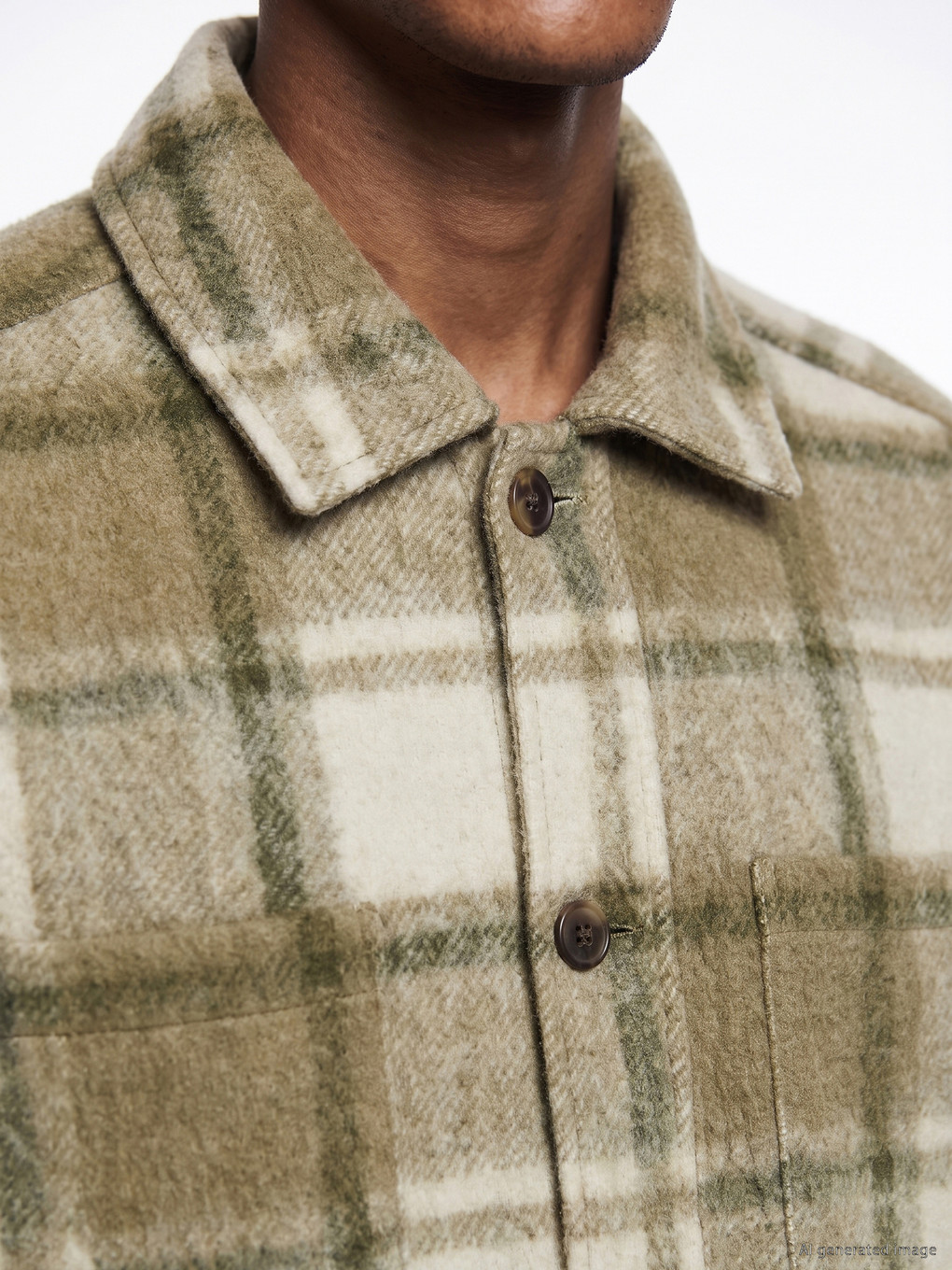 Regular Fit Plaid Men's Shirt Jacket-2