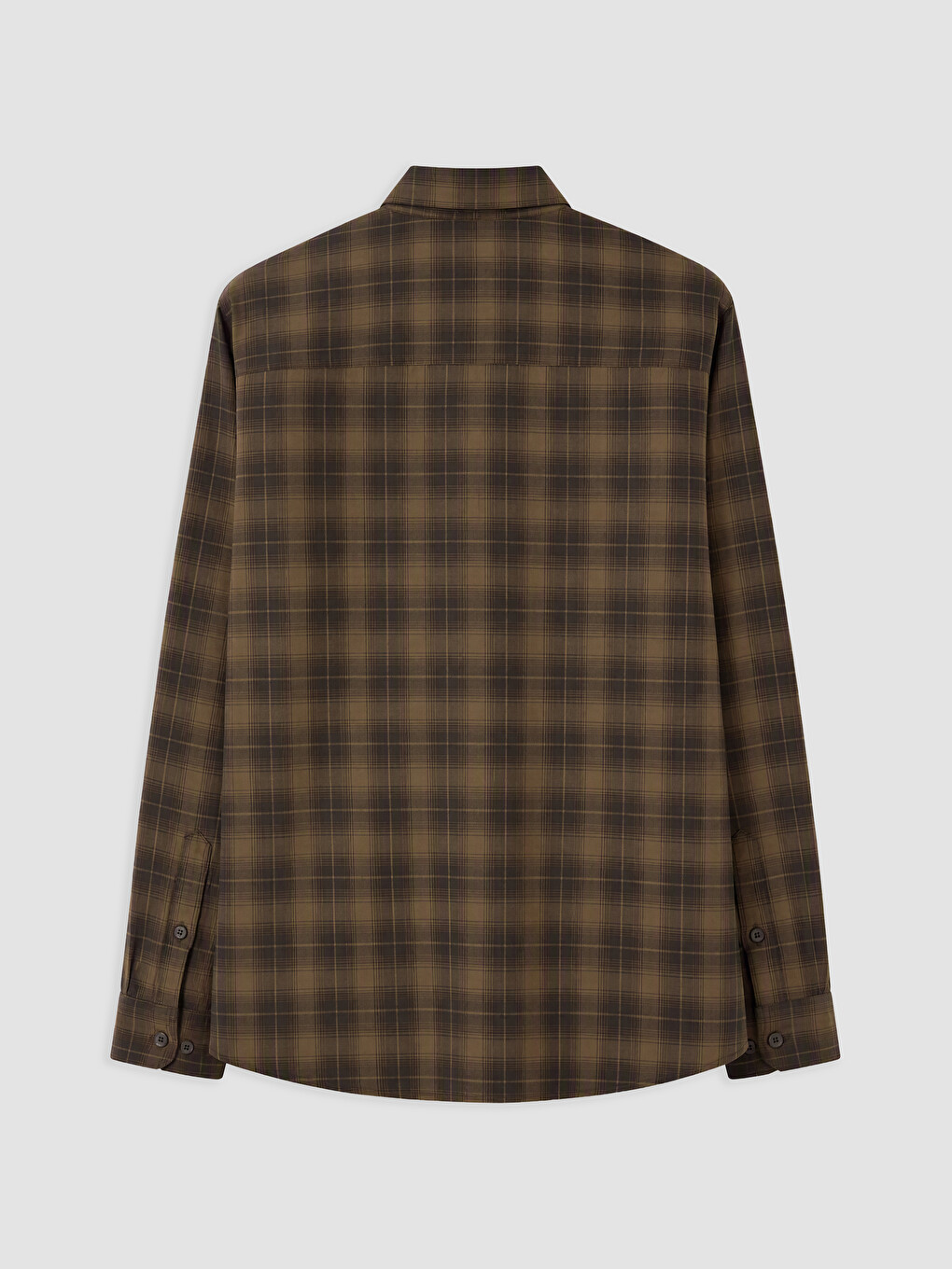 Regular Fit Plaid Twill Men's Shirt-1