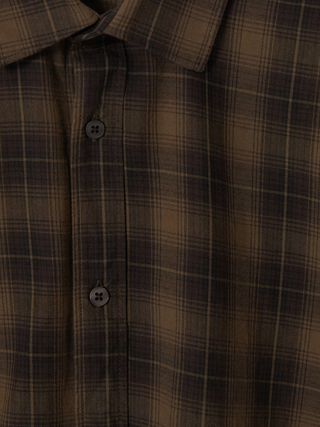 Regular Fit Plaid Twill Men's Shirt-2