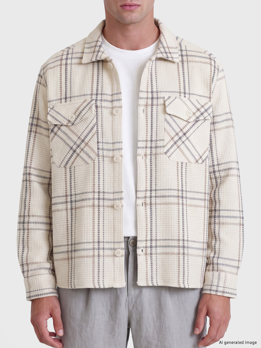 Regular Fit Plaid Men's Lumberjack Shirt Jacket-2