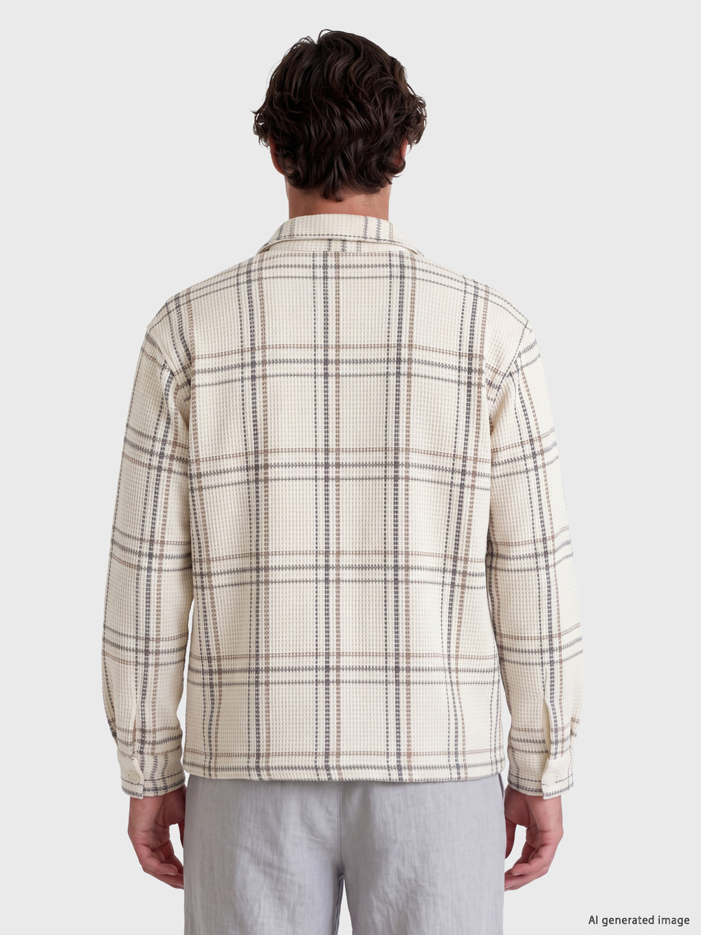 Regular Fit Plaid Men's Lumberjack Shirt Jacket-3