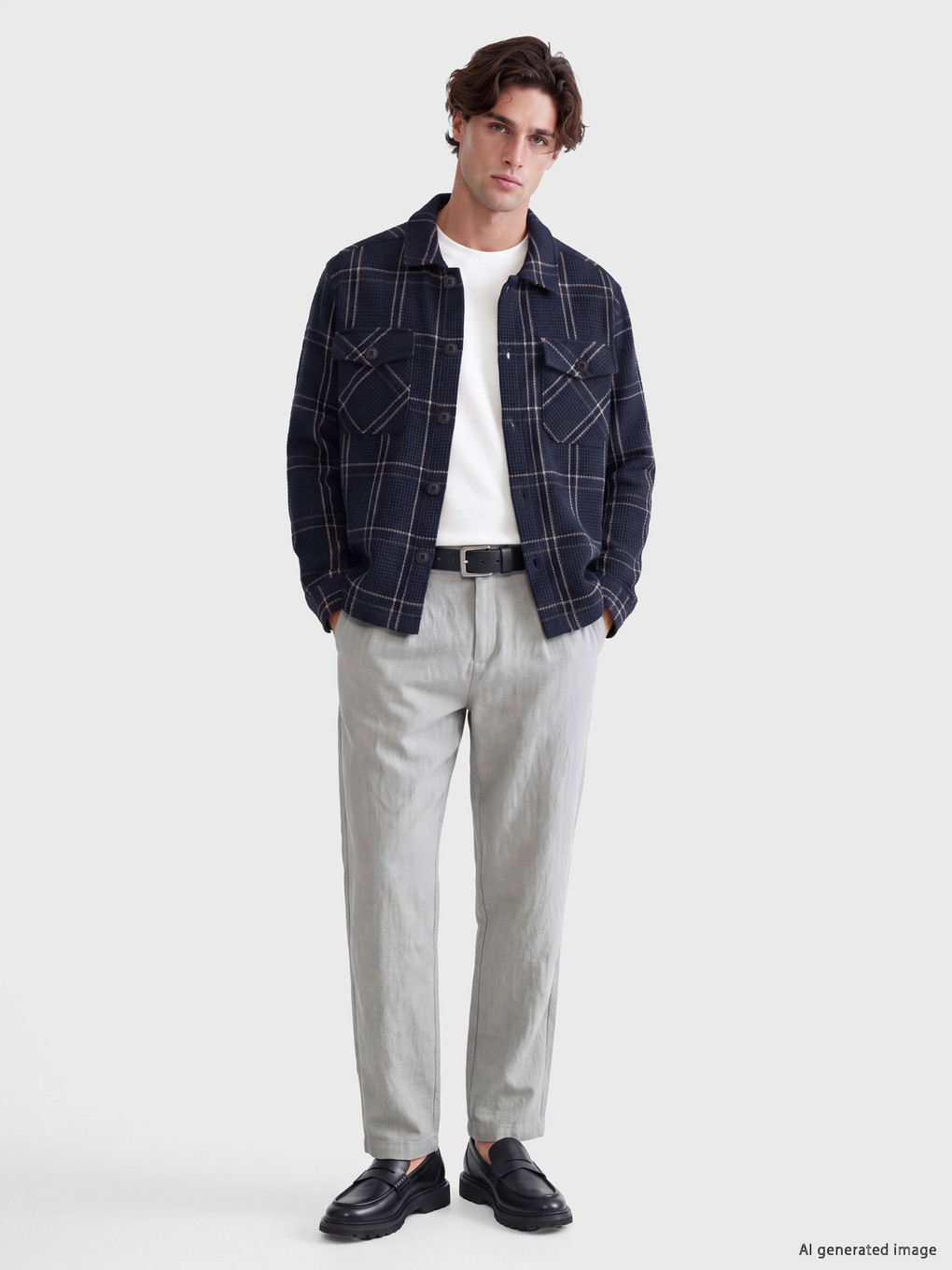 Regular Fit Plaid Men's Lumberjack Shirt Jacket-1