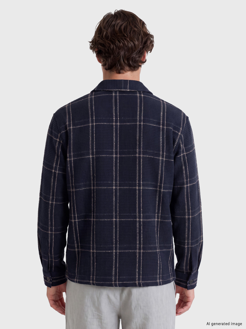 Regular Fit Plaid Men's Lumberjack Shirt Jacket-3