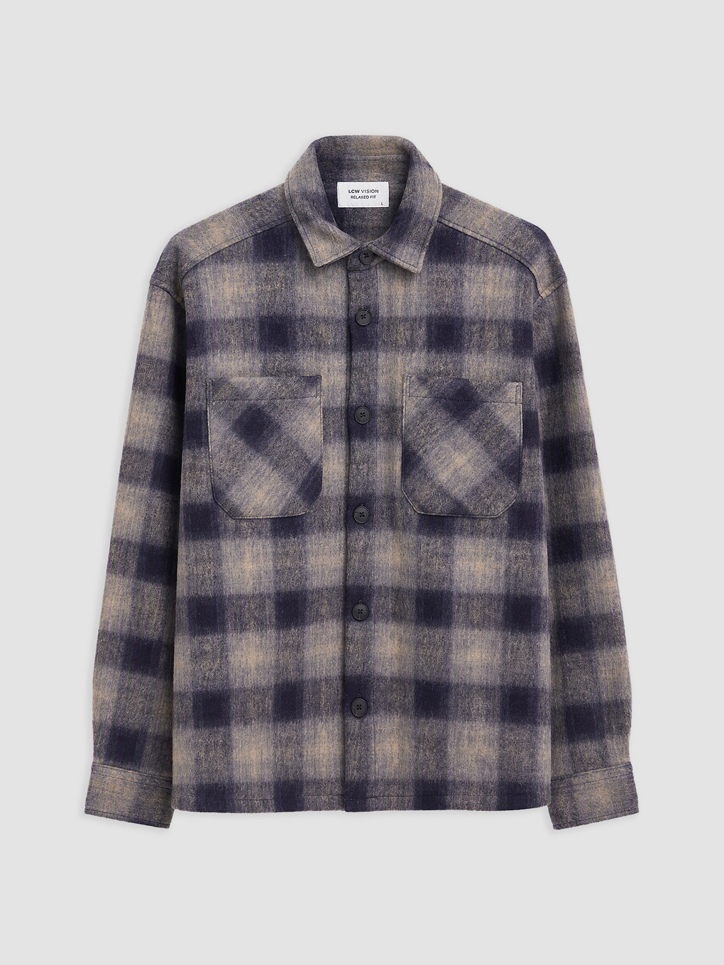 Regular Fit Plaid Men's Shirt Jacket