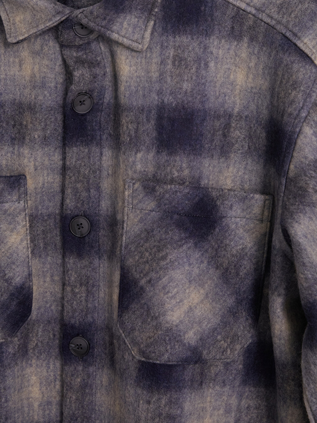 Regular Fit Plaid Men's Shirt Jacket-2