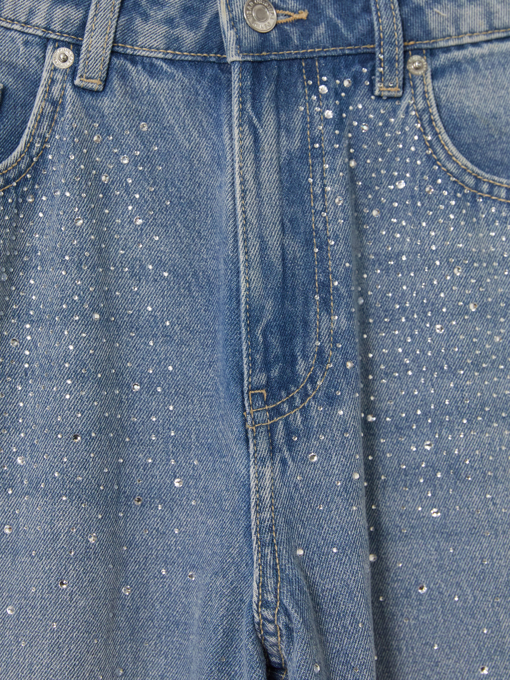 Rhinestone Embellished Wideleg Jean-6