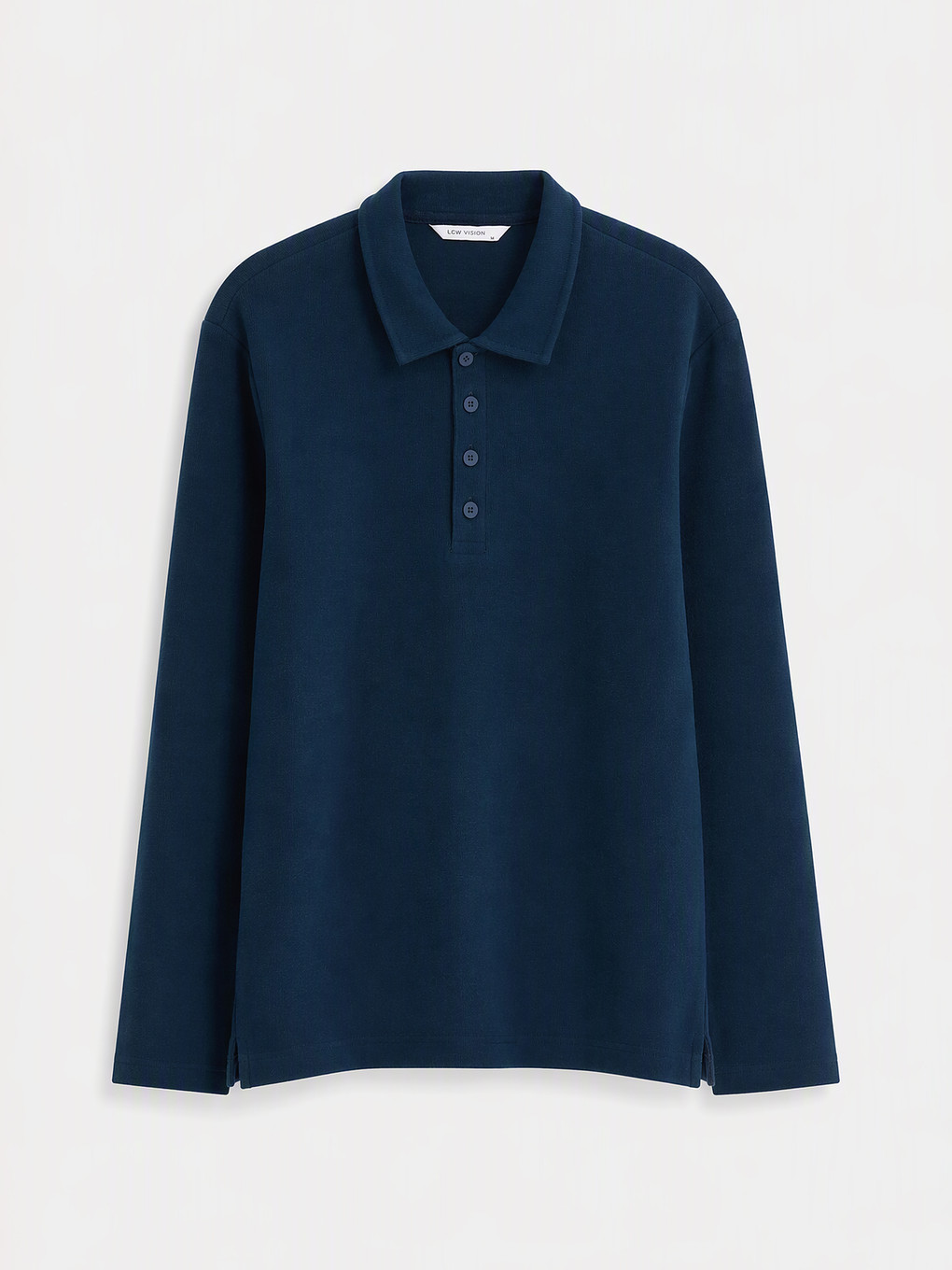 Lacivert Polo Yaka Erkek Sweatshirt