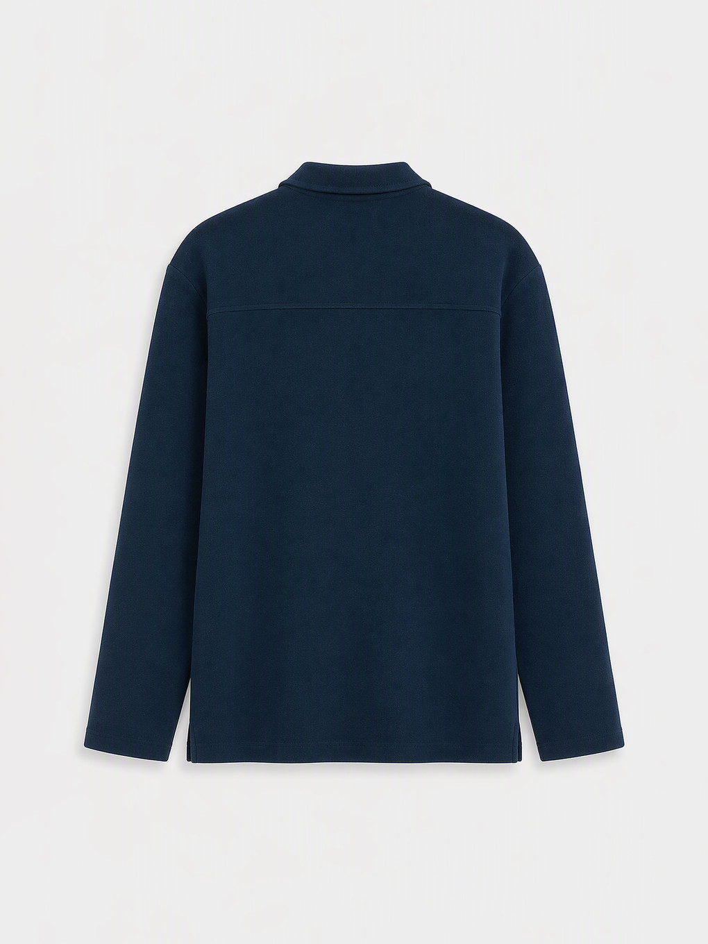 Lacivert Polo Yaka Erkek Sweatshirt-1