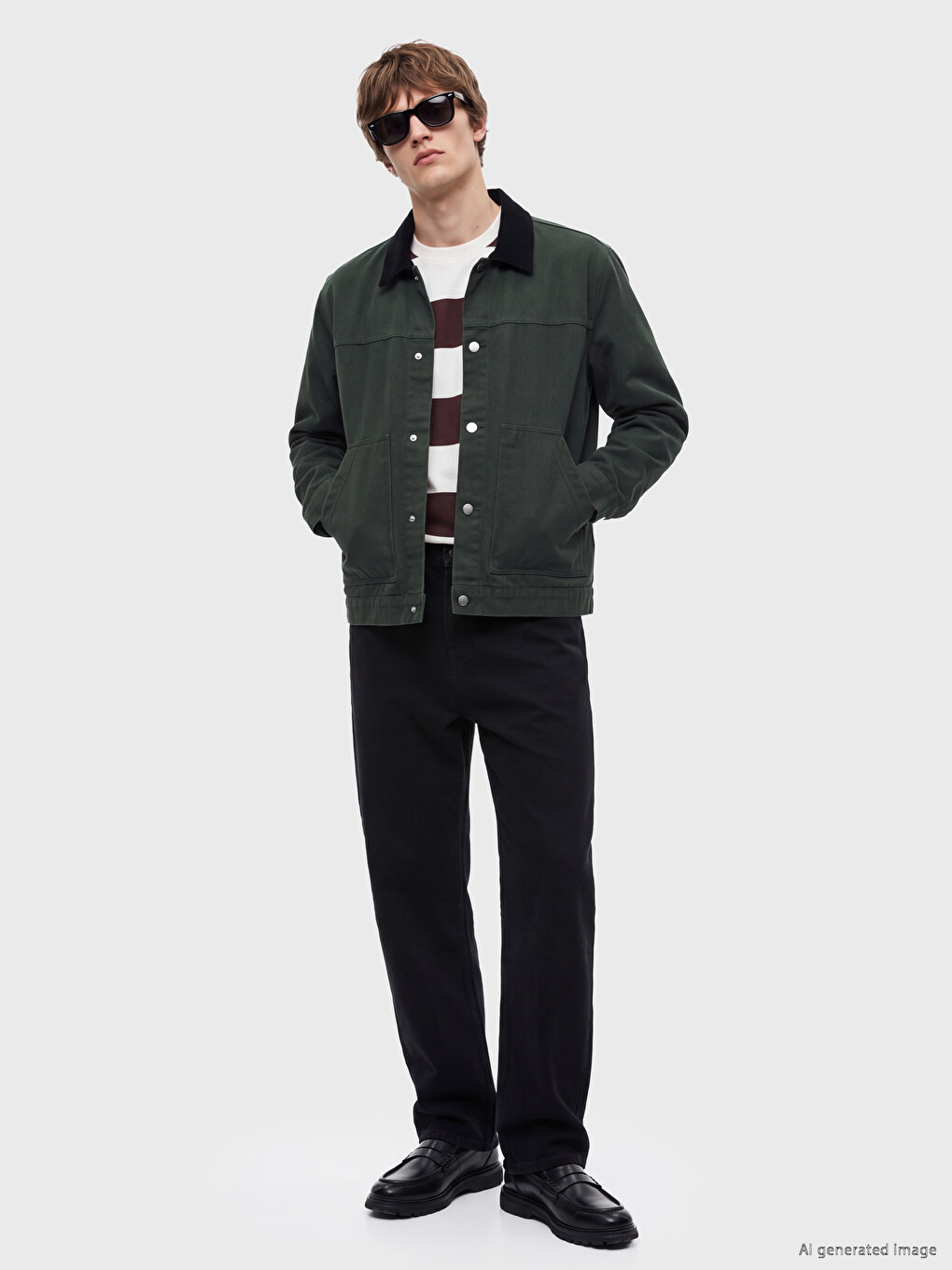 Man Khaki Overshirt-1