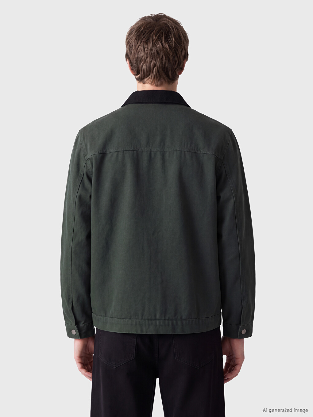 Man Khaki Overshirt-3