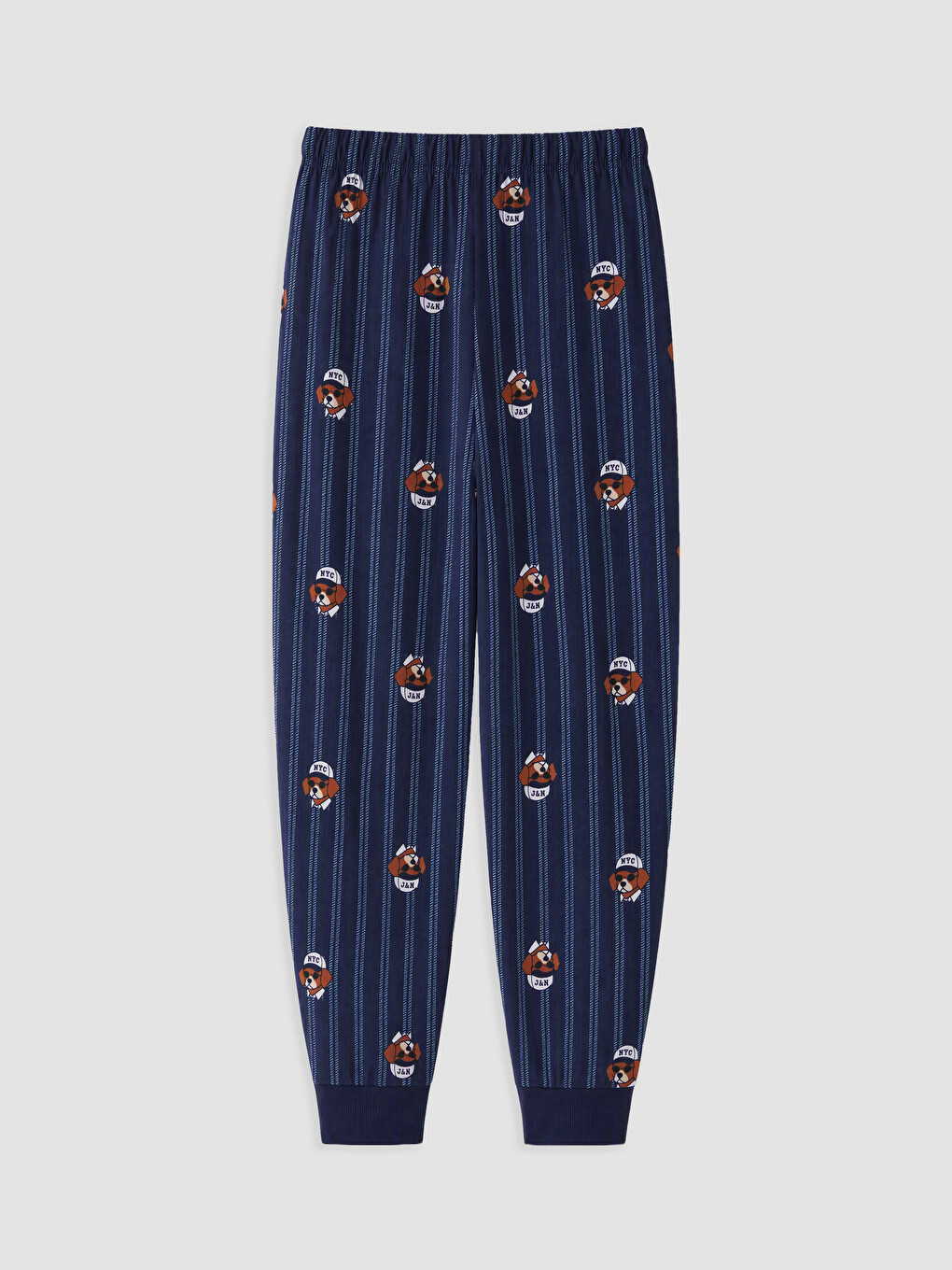 Mavi Bisiklet Yaka Erkek Çocuk Pijama Takım-4