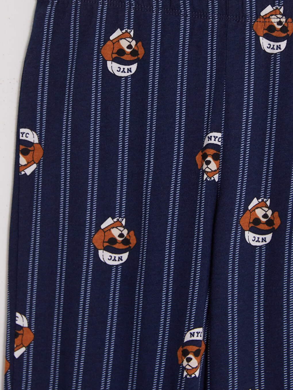 Mavi Bisiklet Yaka Erkek Çocuk Pijama Takım-6