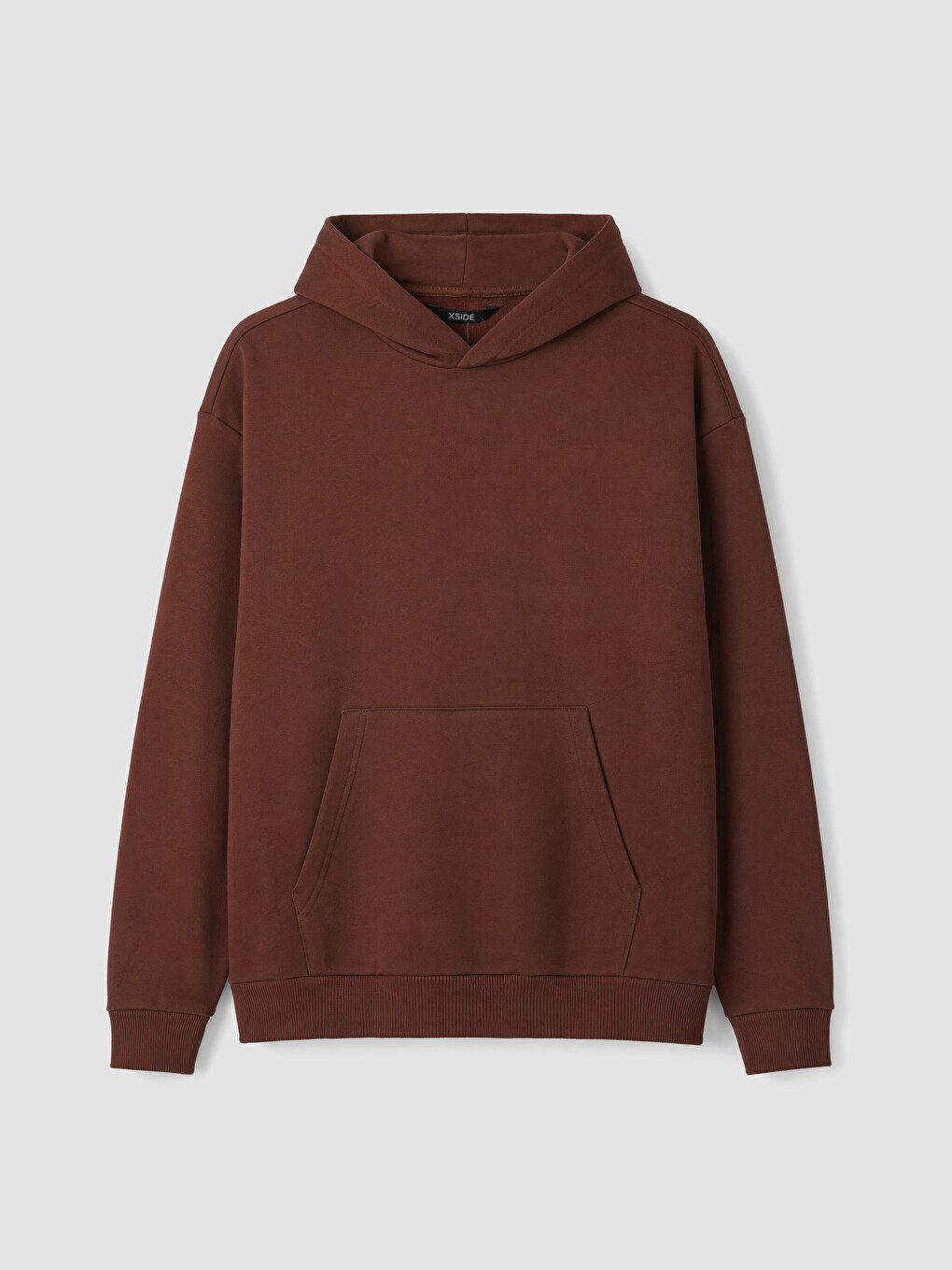 Kahverengi Kanguru Cepli Erkek Hoodie-4
