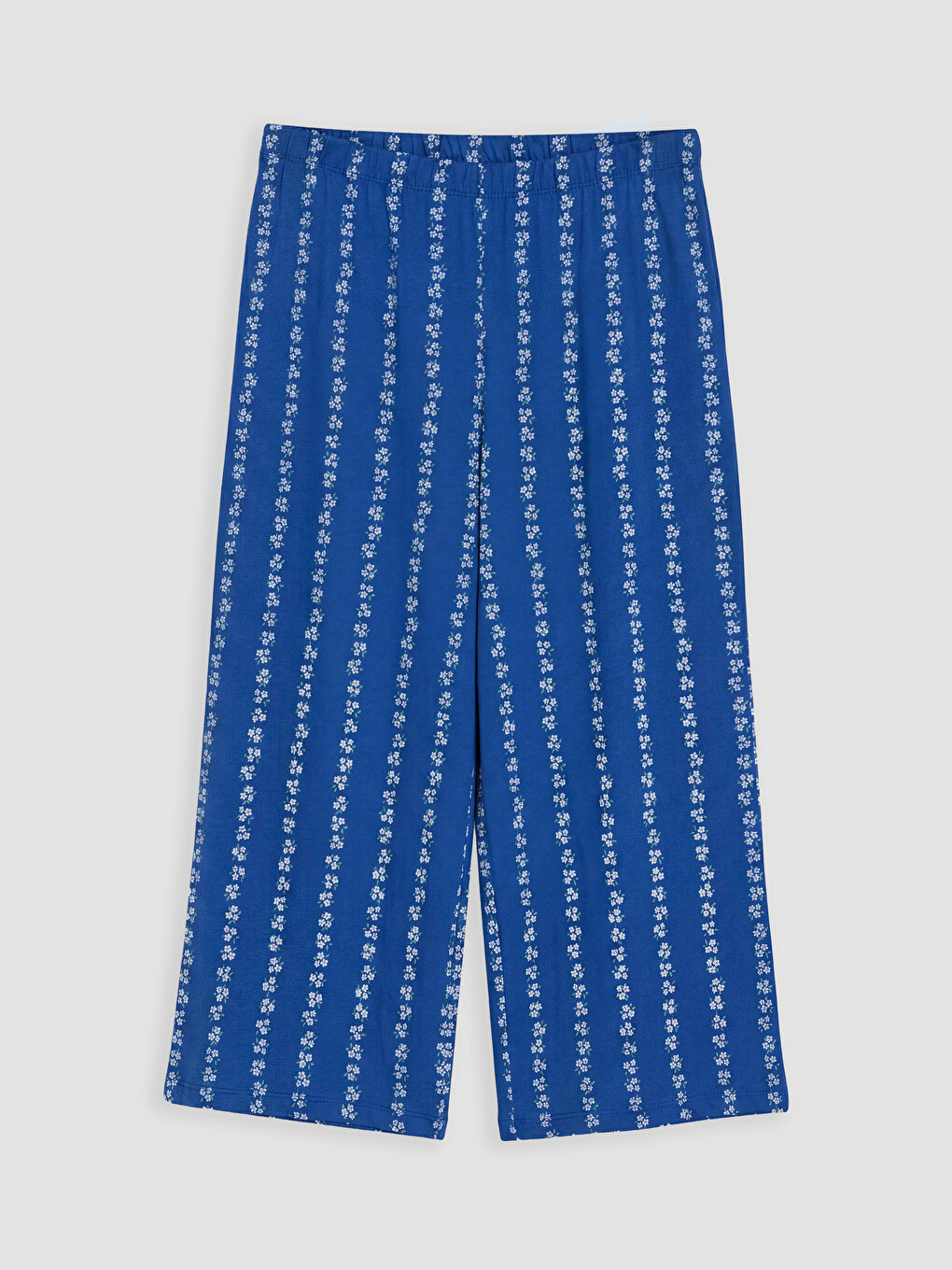 Lacivert Çiçekli Kadın Kapri Pijama Altı-3