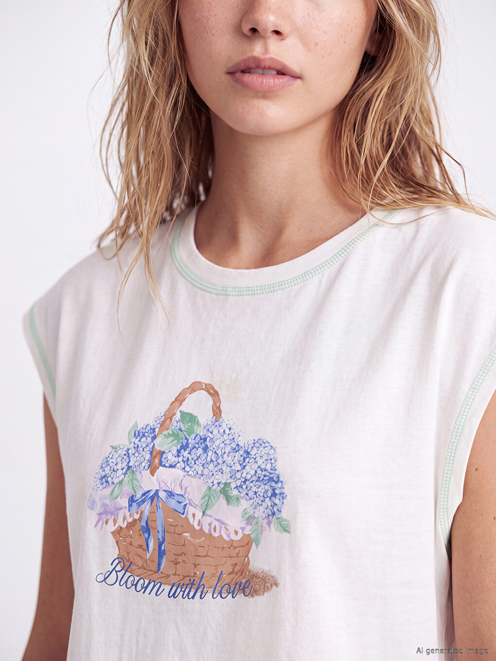 Crew Neck Printed Women's Capri Pyjamas Set-2