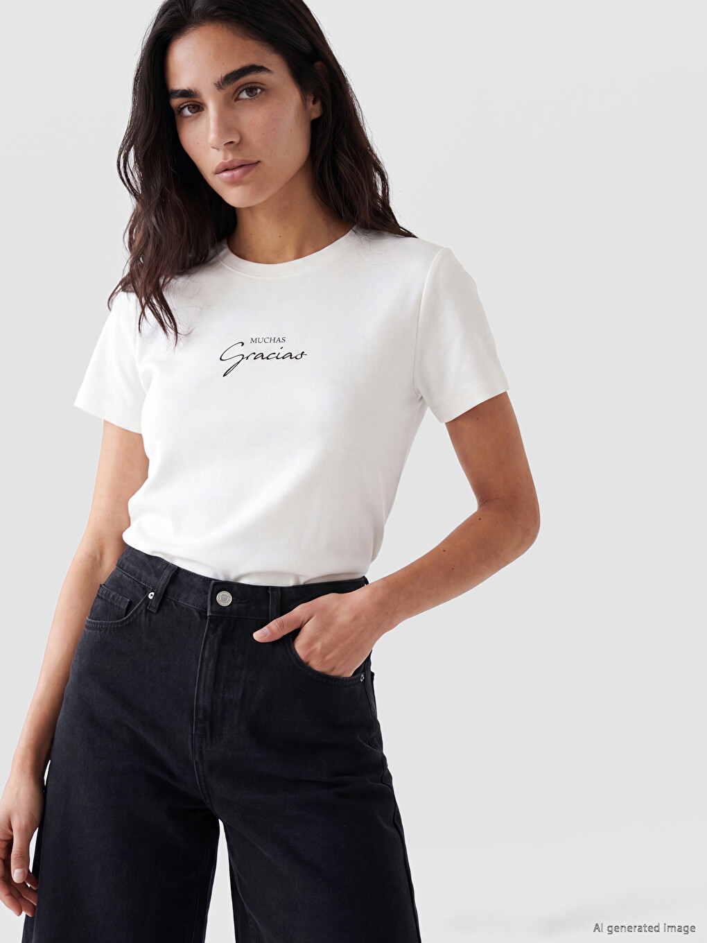 Crew Neck Printed Women's T-shirt