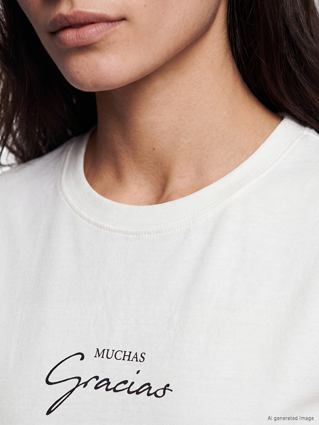 Crew Neck Printed Women's T-shirt-2