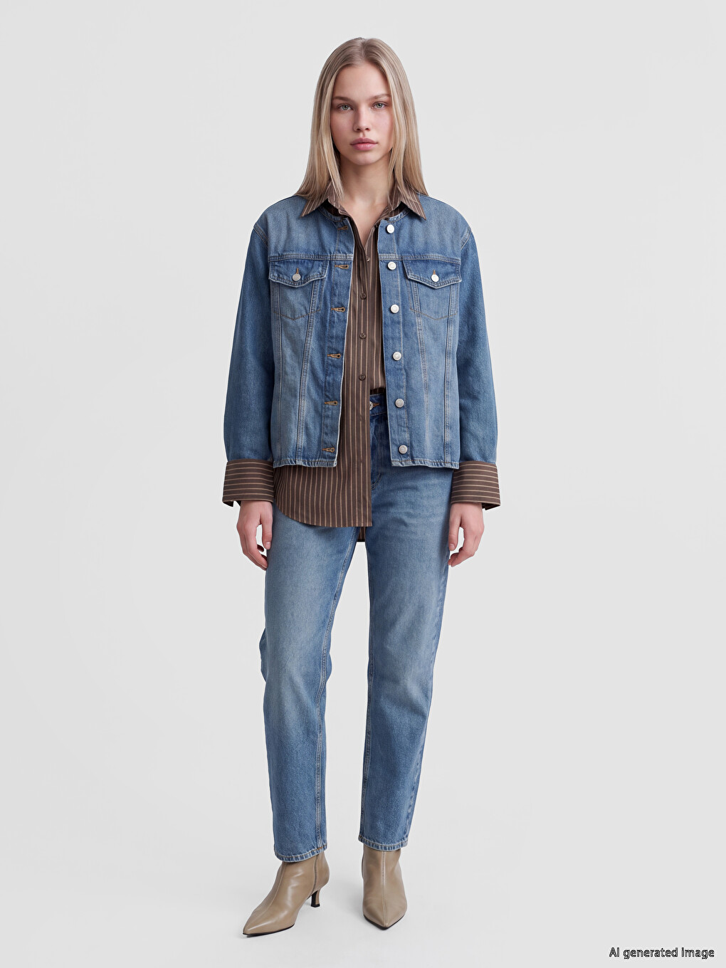 İndigo Straight Fit Kadın Jean Pantolon