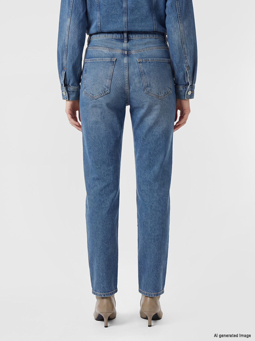 İndigo Straight Fit Kadın Jean Pantolon-3