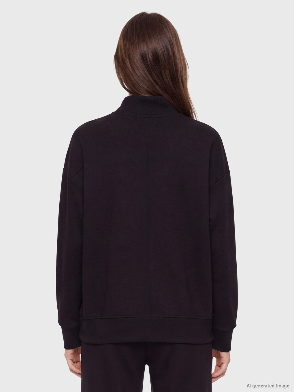 Mock Neck Soft Touch Women's Sweatshirt-4