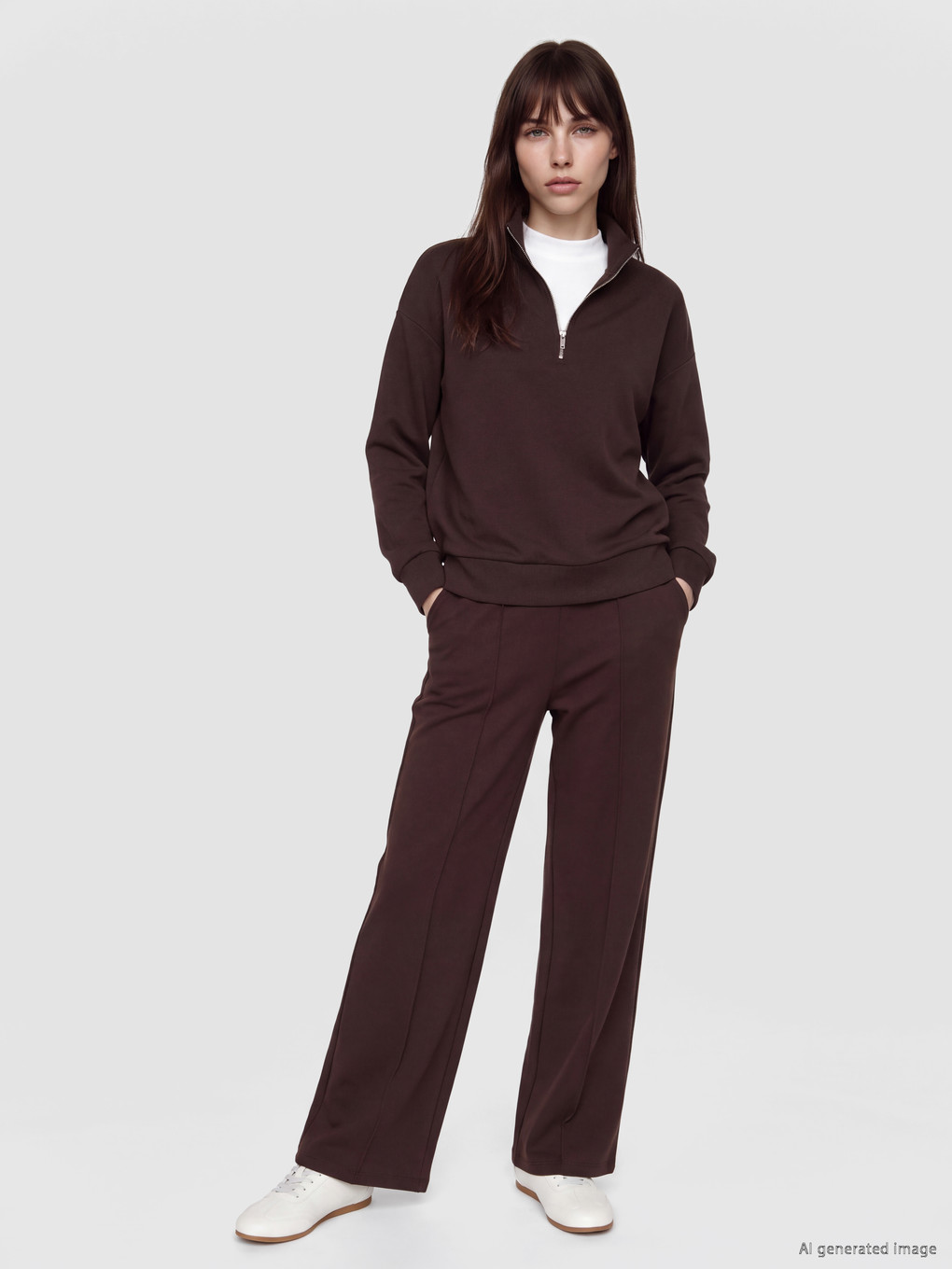 Mock Neck Soft Touch Women's Sweatshirt-1
