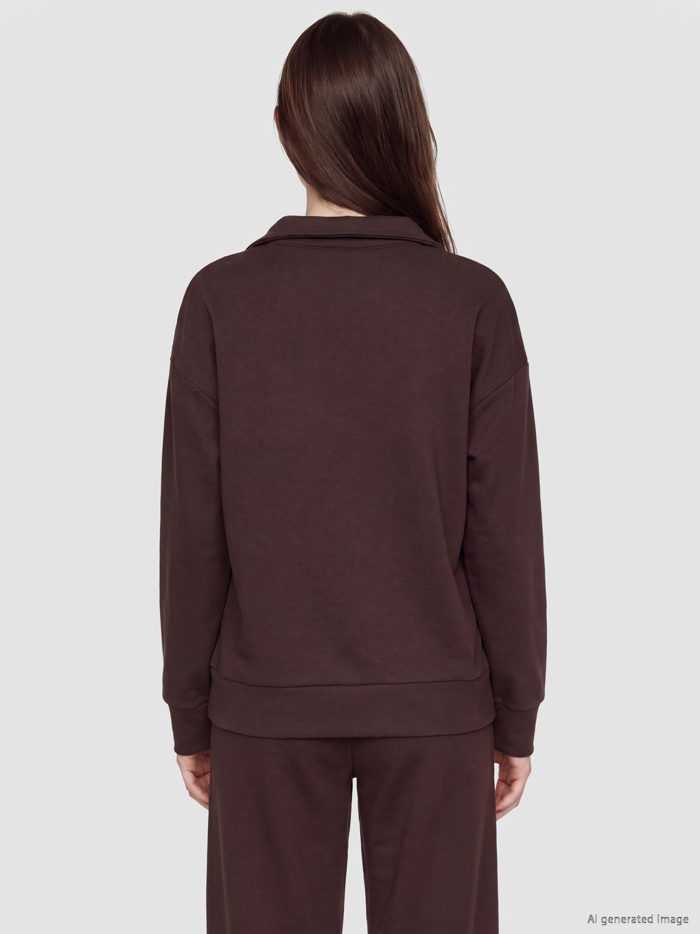 Mock Neck Soft Touch Women's Sweatshirt-3