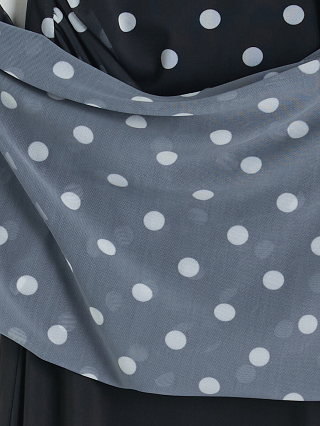 Square Neck Polka Dot Dress-5