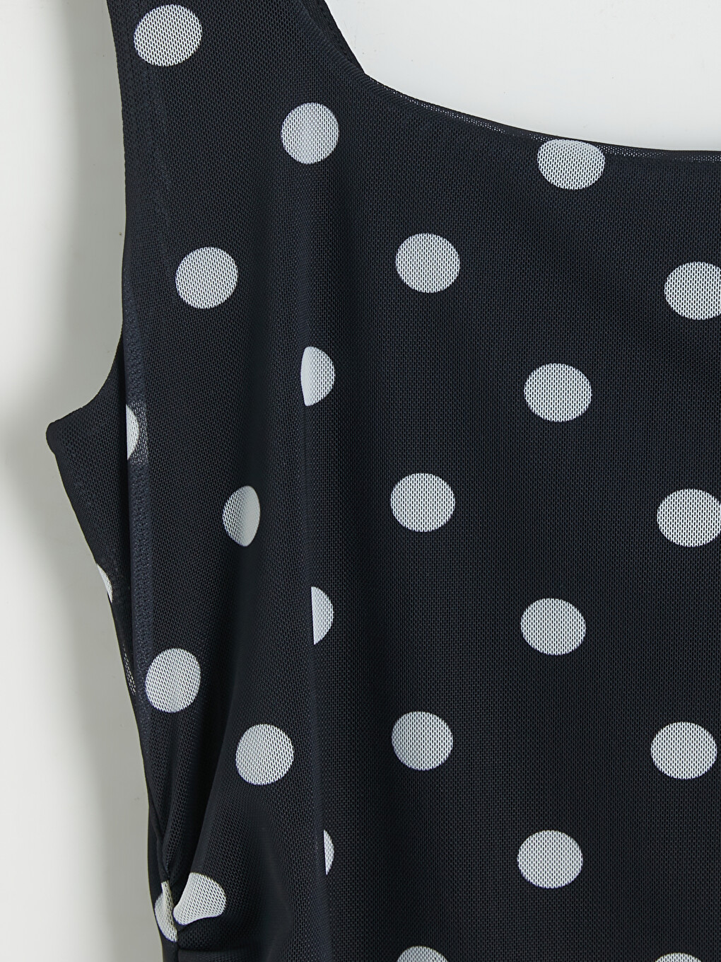 Square Neck Polka Dot Dress-6