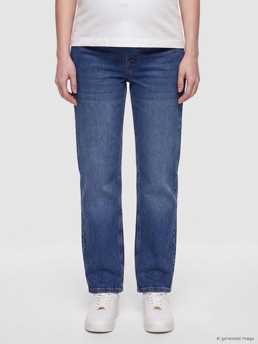 Belly Paneled Maternity Jeans-1