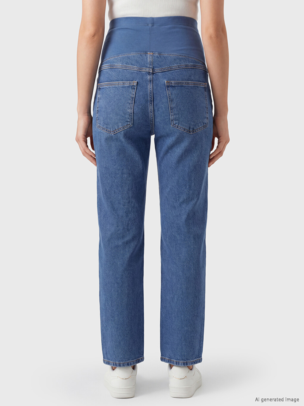 Belly Paneled Maternity Jeans-3