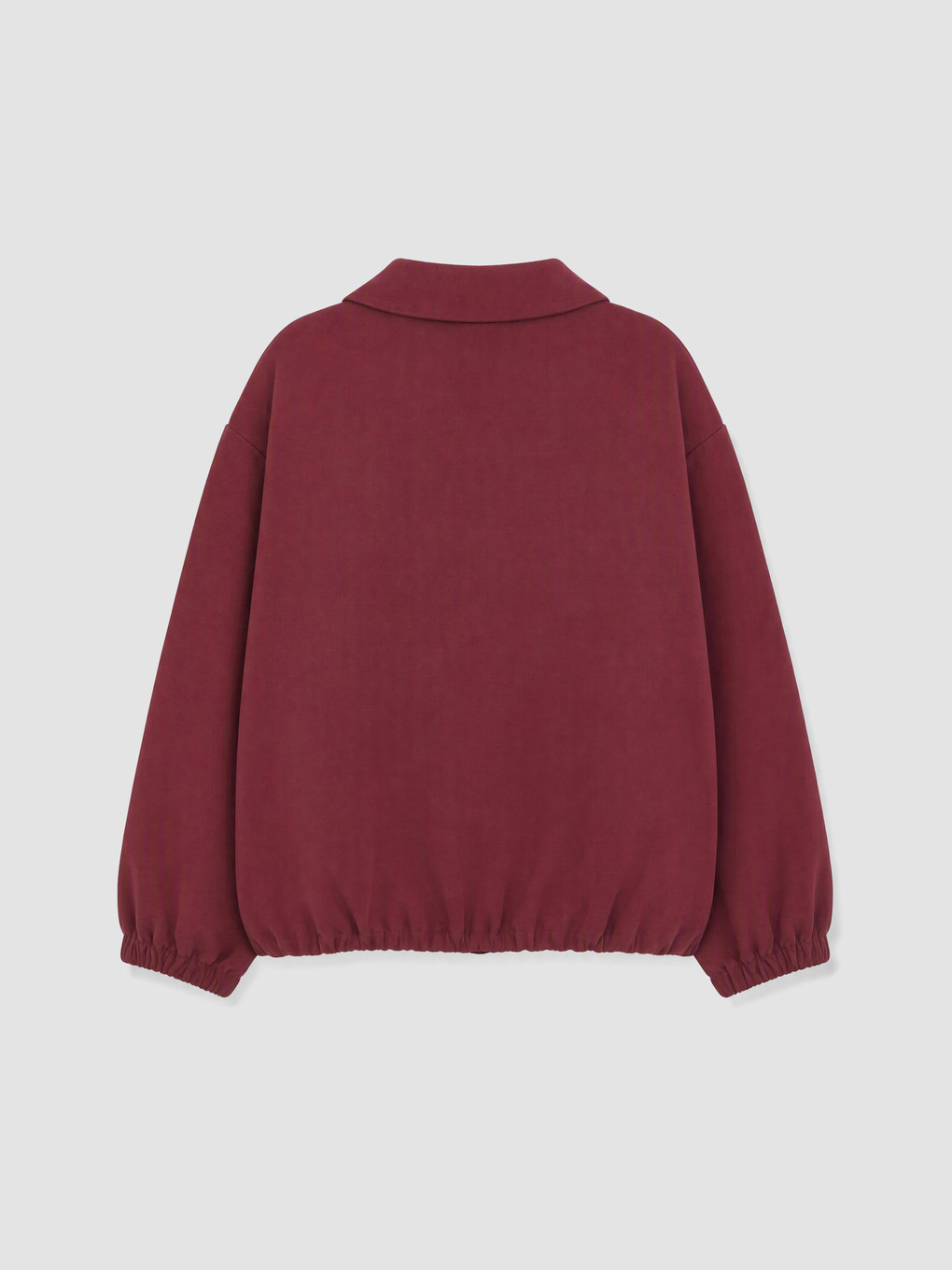 Bordo Gömlek Yaka Gabardin Kız Çocuk Ceket-3