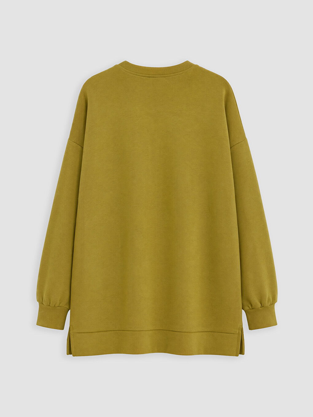 Yeşil Soft Touch Baskılı Kadın Sweatshirt Tunik-6