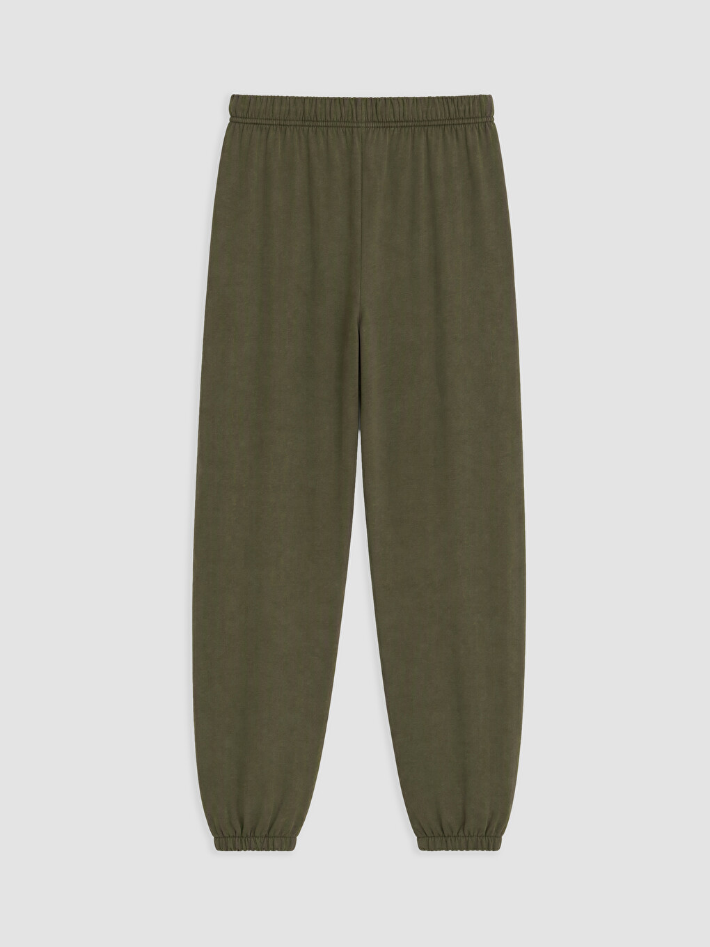 Haki Beli Lastikli Kadın Jogger Eşofman Altı-1