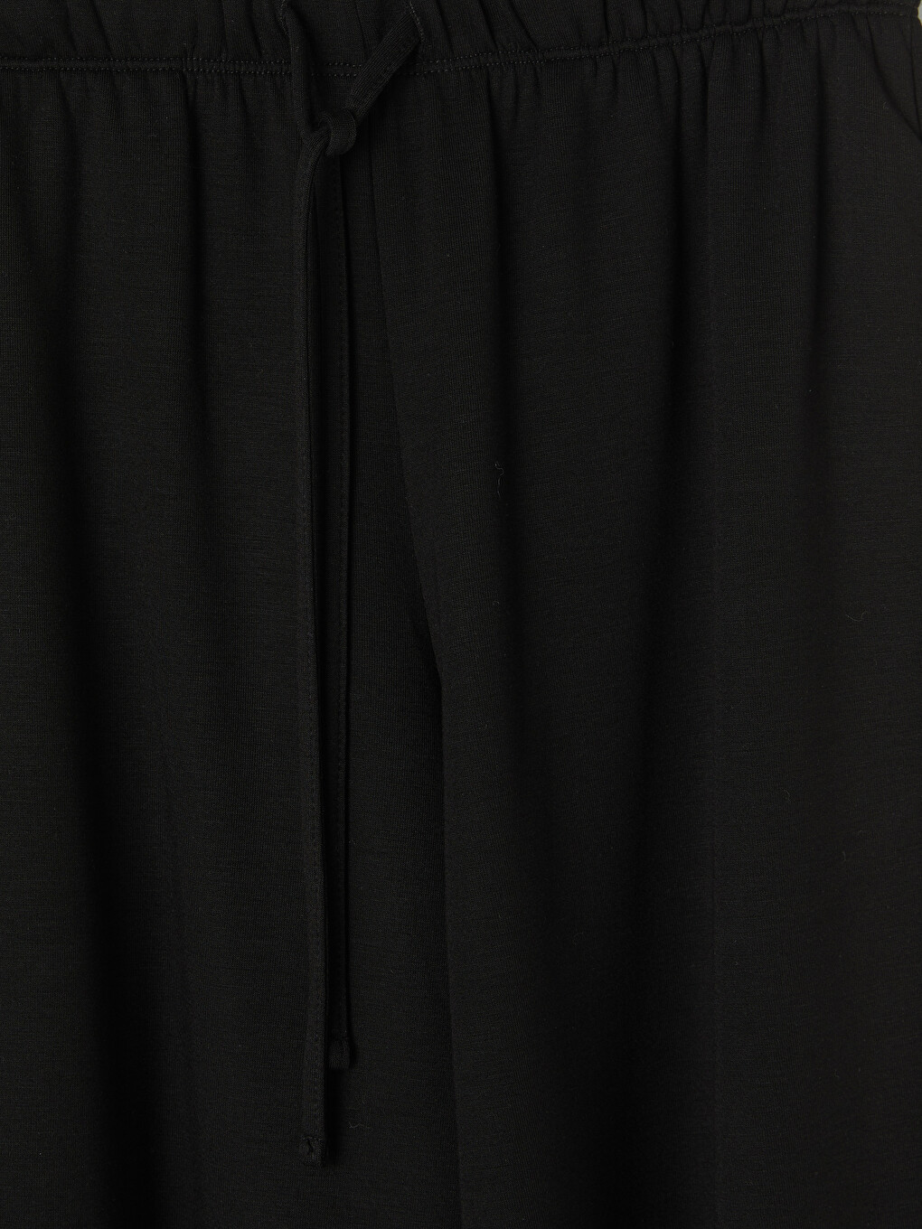 Woman Black Jogger Sweatpants-5
