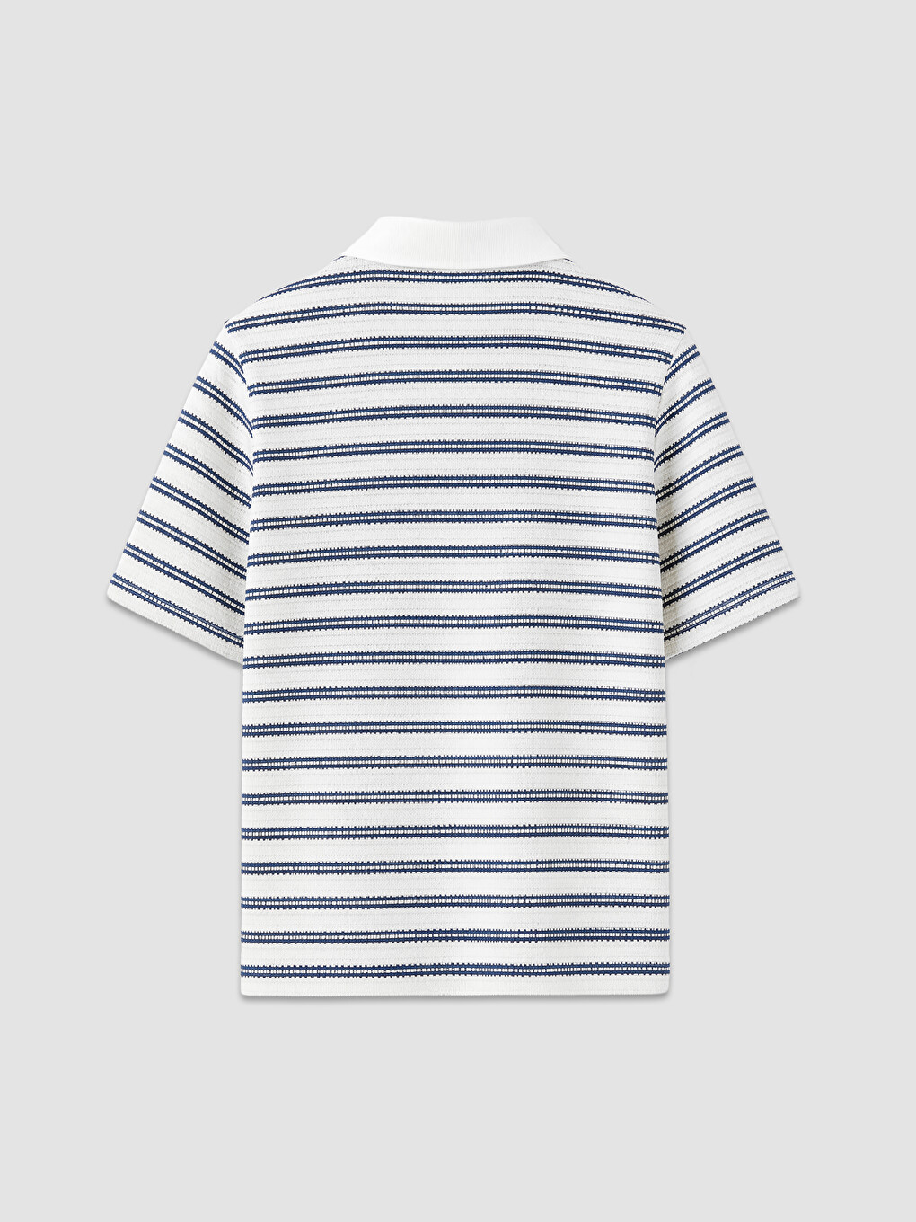 İndigo Polo Yaka Çizgili Erkek Tişört-1